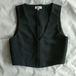 ARITZIA Dauphine Cropped V Neck Blouse - XS